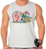 Camiseta Regata adulto ou infantil Bob esponja Gary Meow caracol - Foto 2