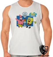 Camiseta Regata adulto ou infantil Bob Esponja Patrick Lula Molusco - Foto 2