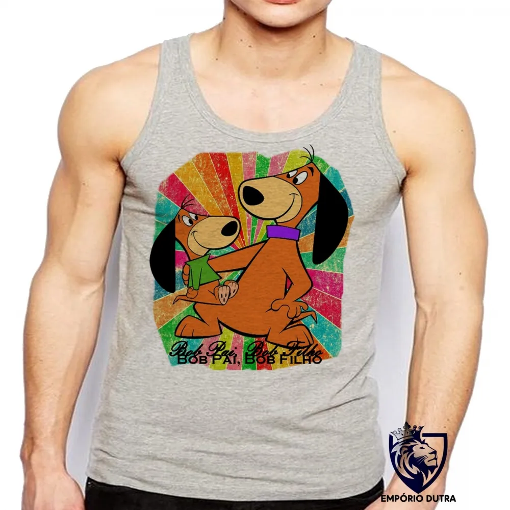 Camiseta Regata adulto ou infantil Bob pai filho cachorro cão dog