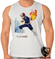 Camiseta Regata adulto ou infantil boku no hero Todoroki anime - Foto 2
