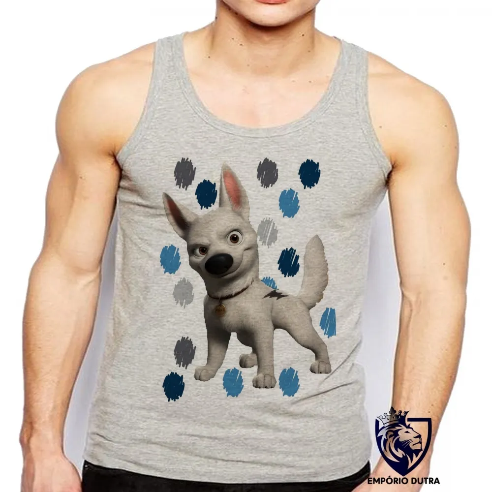 Camiseta Regata adulto ou infantil Bolt manchas cachorro dog cão