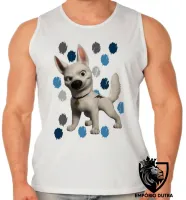 Camiseta Regata adulto ou infantil Bolt manchas cachorro dog cão - Foto 2