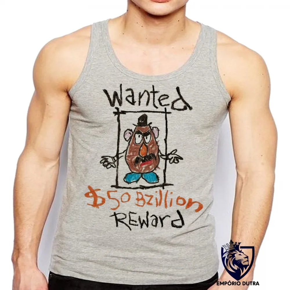 Camiseta Regata adulto ou infantil Cabeça de batata wanted Imagem