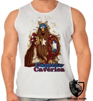 Camiseta Regata adulto ou infantil capitão caverna america caverica heroi - Foto 2