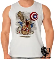 Camiseta Regata adulto ou infantil capitão caverna escudo america desenho antigo - Foto 2