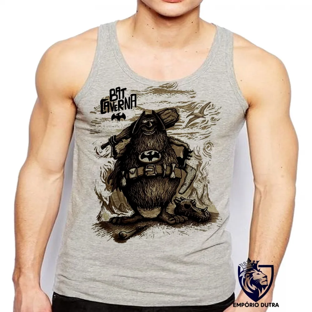 Camiseta Regata adulto ou infantil capitão caverna super heroi desenho antigo