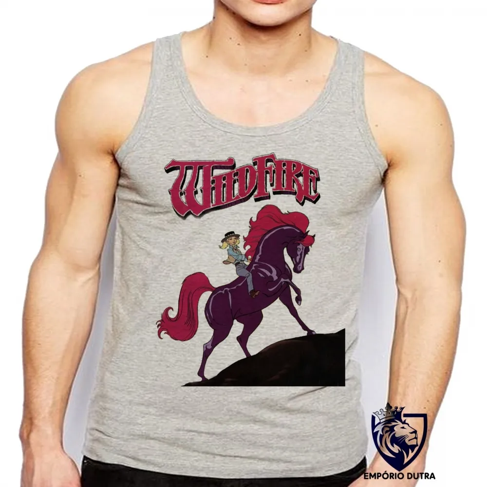 Camiseta Regata adulto ou infantil Cavalo de Fogo princesa sarah