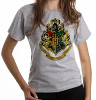 Baby look blusa Feminina Hogwarts harry potter símbolo colorido - Foto 4
