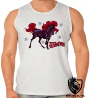 Camiseta Regata adulto ou infantil Cavalo de Fogo sozinho - Foto 2