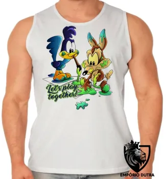 Camiseta Regata adulto ou infantil Coiote Papaléguas baby acme - Foto 2