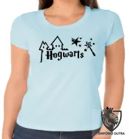 Baby look blusa Feminina Hogwarts harry potter varinha estrelas - Foto 2