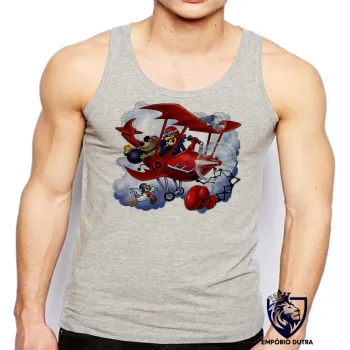 Camiseta Regata adulto ou infantil Dick vigarista mutttley pegue o pombo avião hanna barbera