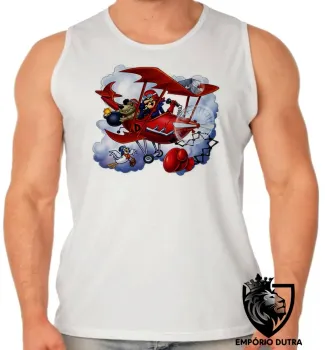 Camiseta Regata adulto ou infantil Dick vigarista mutttley pegue o pombo avião hanna barbera - Foto 2