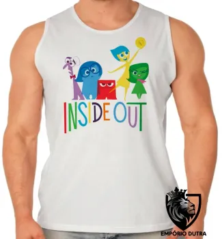 Camiseta Regata adulto ou infantil Divertida mente disney pixar inside out - Foto 2