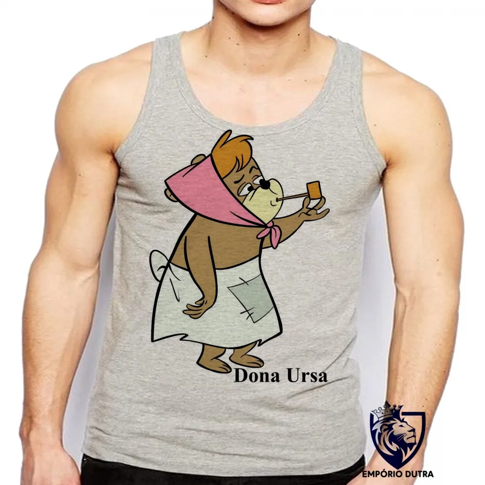 Camiseta Regata adulto ou infantil Dona Ursa Zé Buscapé Hanna Barbera