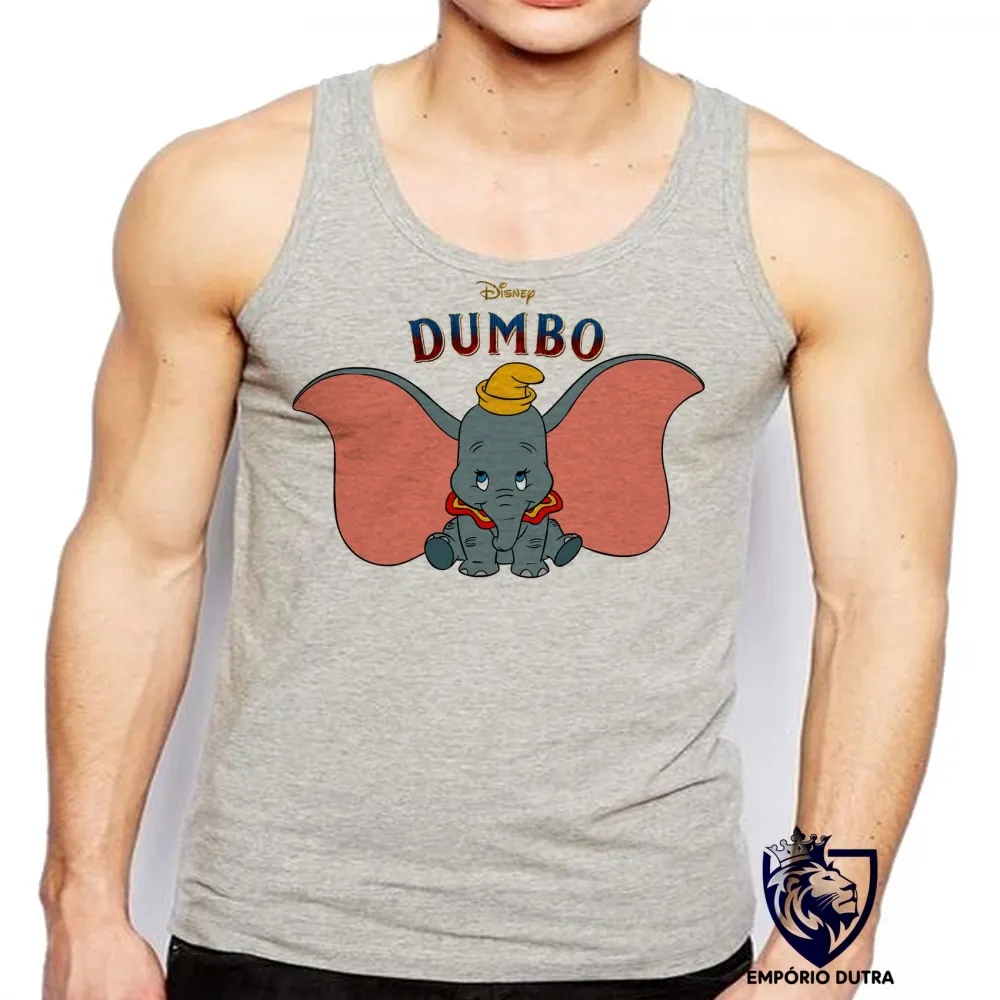 Camiseta Regata adulto ou infantil Dumbo desenho