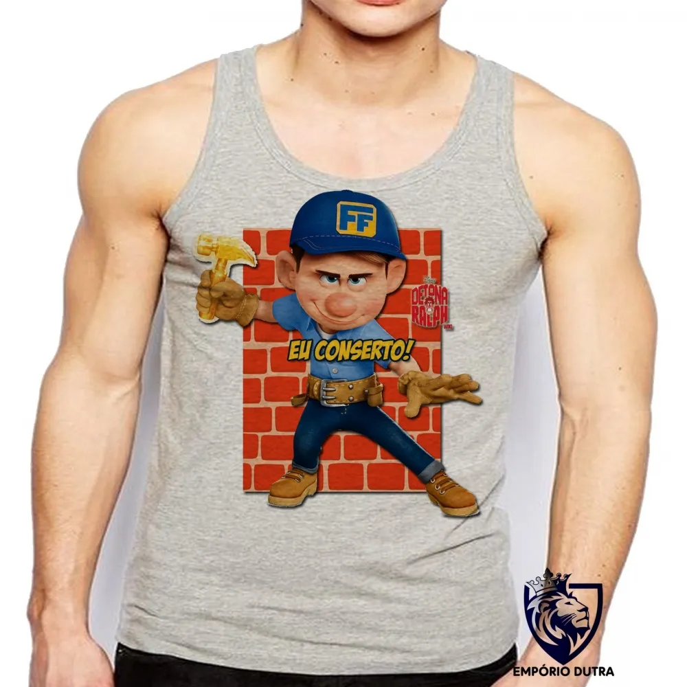 Camiseta Regata adulto ou infantil Félix eu conserto detona ralph