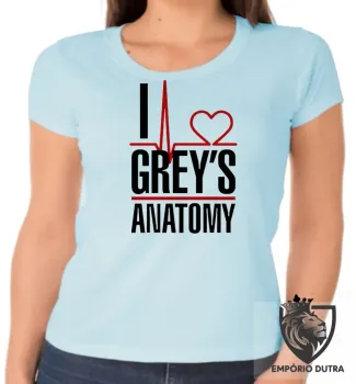 Baby look blusa Feminina I love Greys Anatomy serie - Foto 2