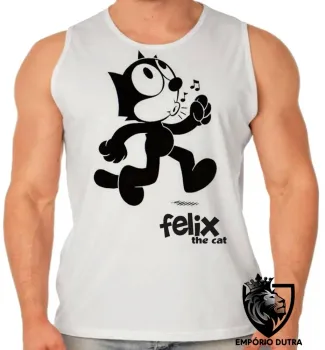Camiseta Regata adulto ou infantil Félix gato the cat gatinho - Foto 2