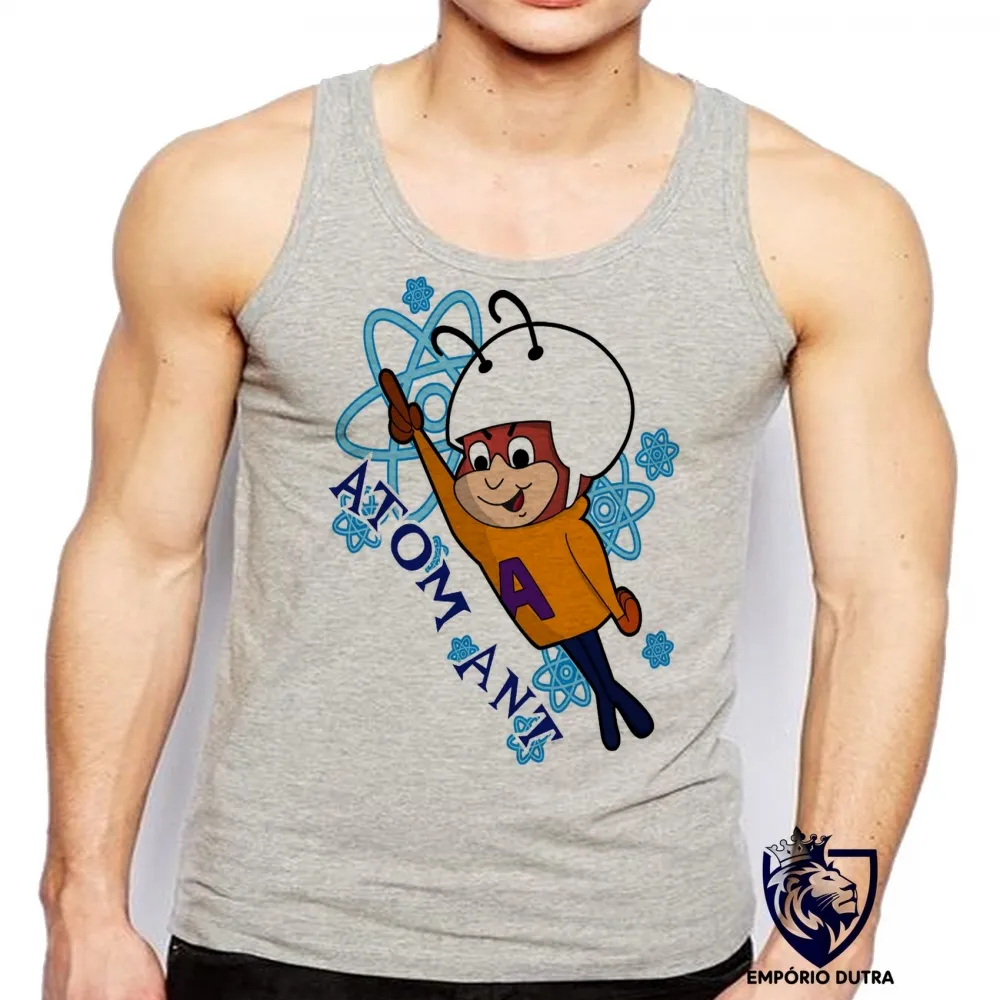 Camiseta Regata adulto ou infantil formiga atomica atom ant desenho antigo hanna barbera Imagem