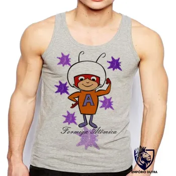 Camiseta Regata adulto ou infantil Formiga Atômica desenho antigo