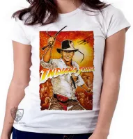 Baby look blusa Feminina Indiana Jones chicote - Foto 5