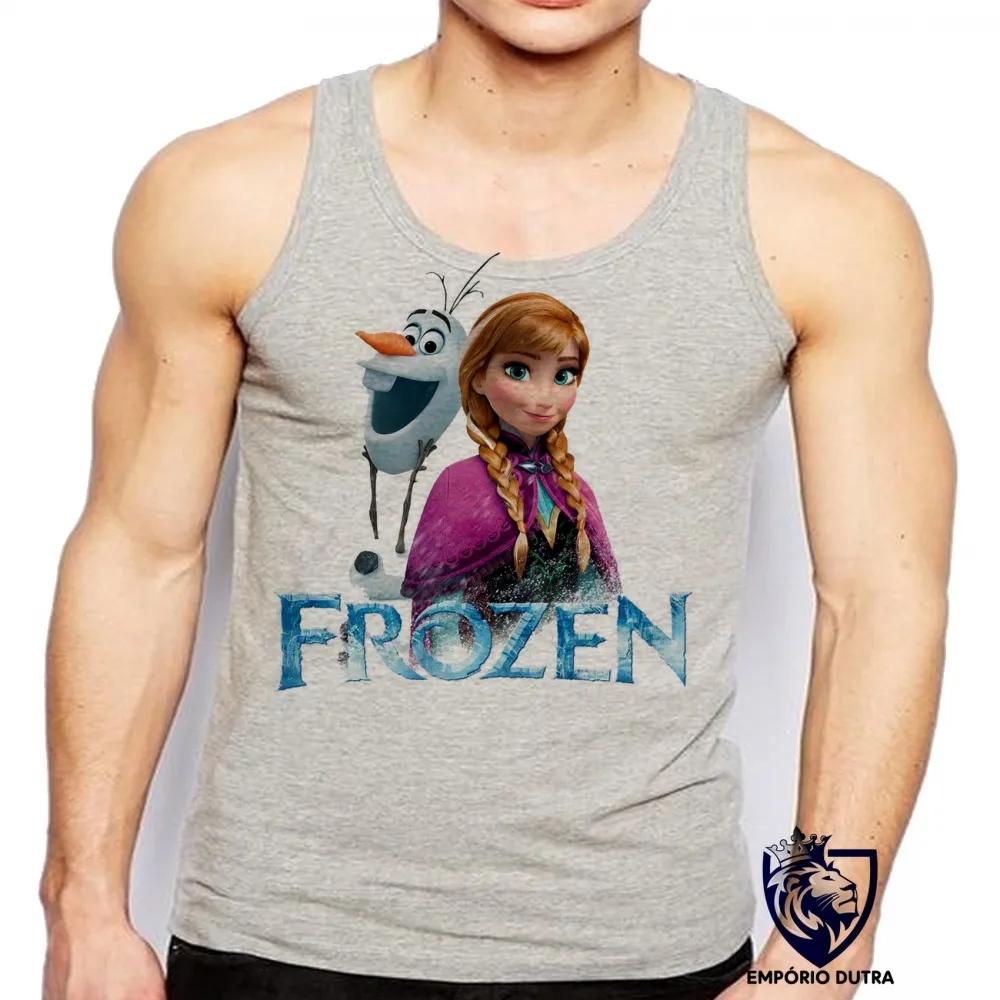 Camiseta Regata adulto ou infantil Frozen Anna Olaf Imagem