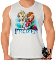 Camiseta Regata adulto ou infantil Frozen desenho elsa anna - Foto 2