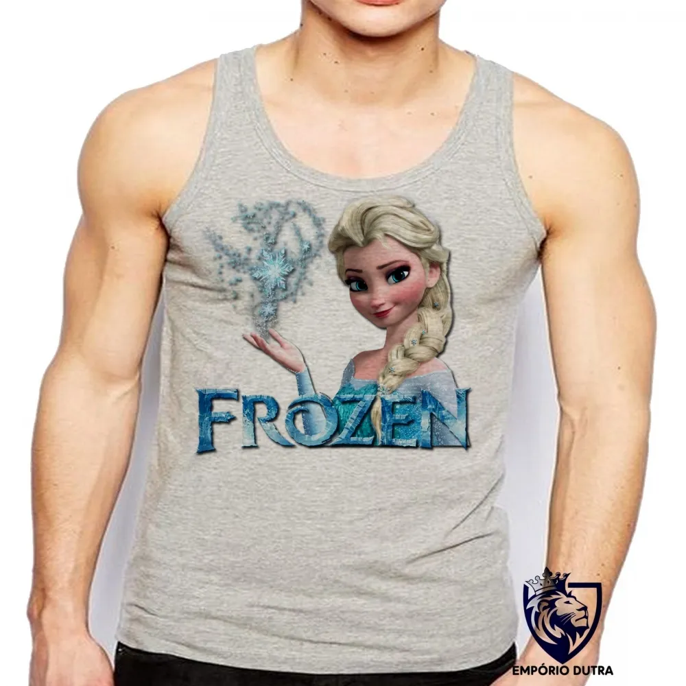 Camiseta Regata adulto ou infantil Frozen Elsa