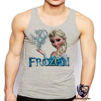 Camiseta Regata adulto ou infantil Frozen Elsa