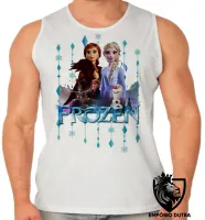 Camiseta Regata adulto ou infantil Frozen II Anna e Elsa - Foto 2