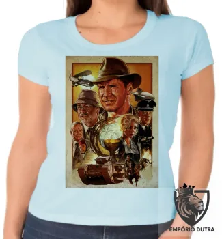 Baby look blusa Feminina Indiana Jones e o cálice - Foto 2