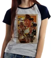 Baby look blusa Feminina Indiana Jones e o cálice - Foto 4