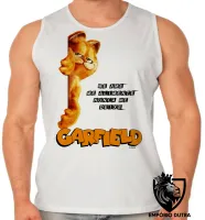 Camiseta Regata adulto ou infantil Garfield me ame gato gordo - Foto 2