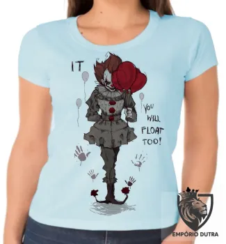 Baby look blusa Feminina It a coisa Palhaço - Foto 2