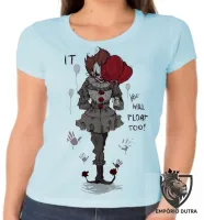 Baby look blusa Feminina It a coisa Palhaço - Foto 2