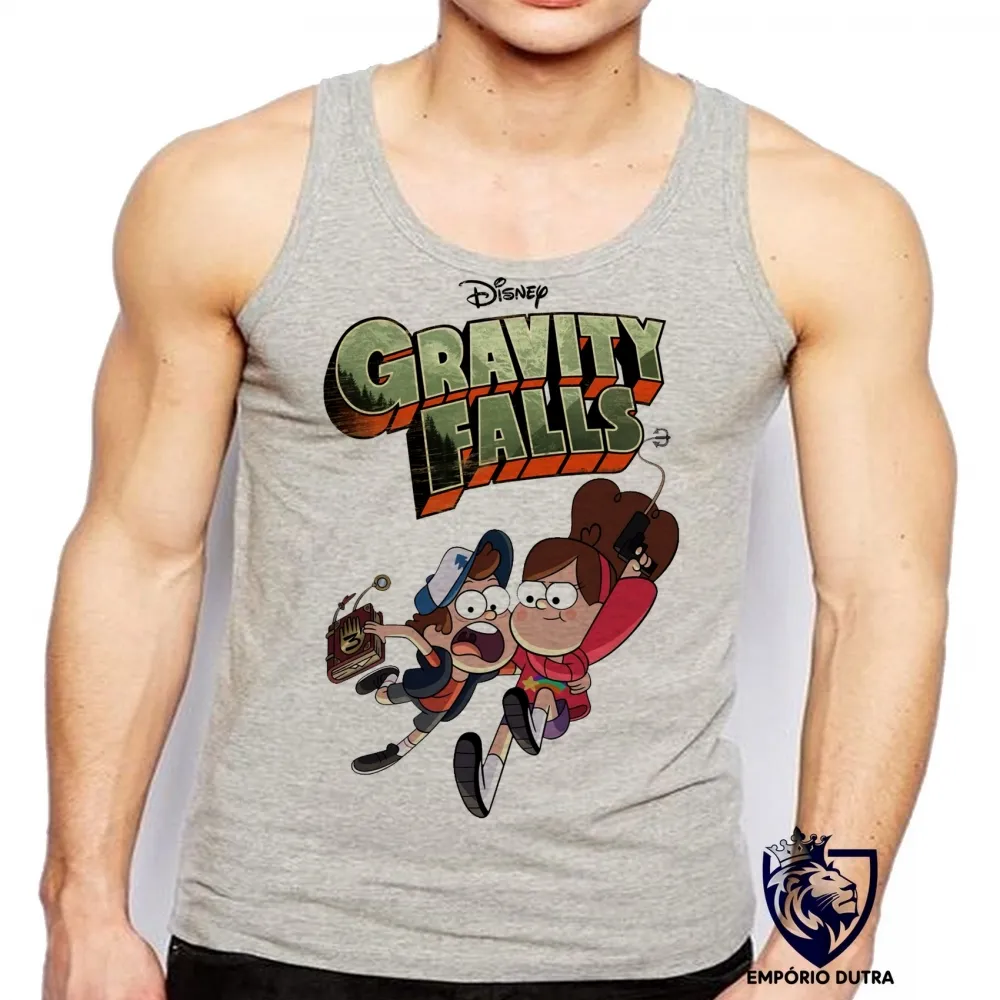 Camiseta Regata adulto ou infantil Gravity Falls arma livro Imagem