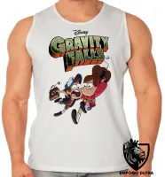 Camiseta Regata adulto ou infantil Gravity Falls arma livro - Foto 2