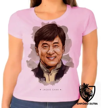 Baby look blusa Feminina Jackie Chan chinês