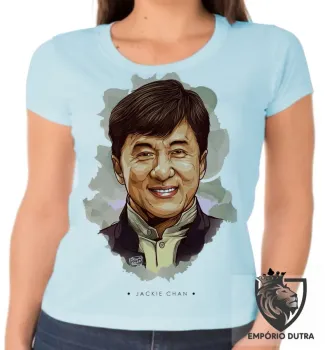 Baby look blusa Feminina Jackie Chan chinês - Foto 2