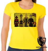 Baby look blusa Feminina jason chuck Freddy Krueger Massacre da Serra Elétrica Halloween vilões - Foto 3