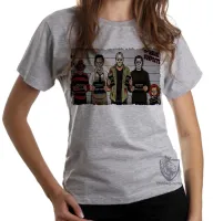 Baby look blusa Feminina jason chuck Freddy Krueger Massacre da Serra Elétrica Halloween vilões - Foto 6