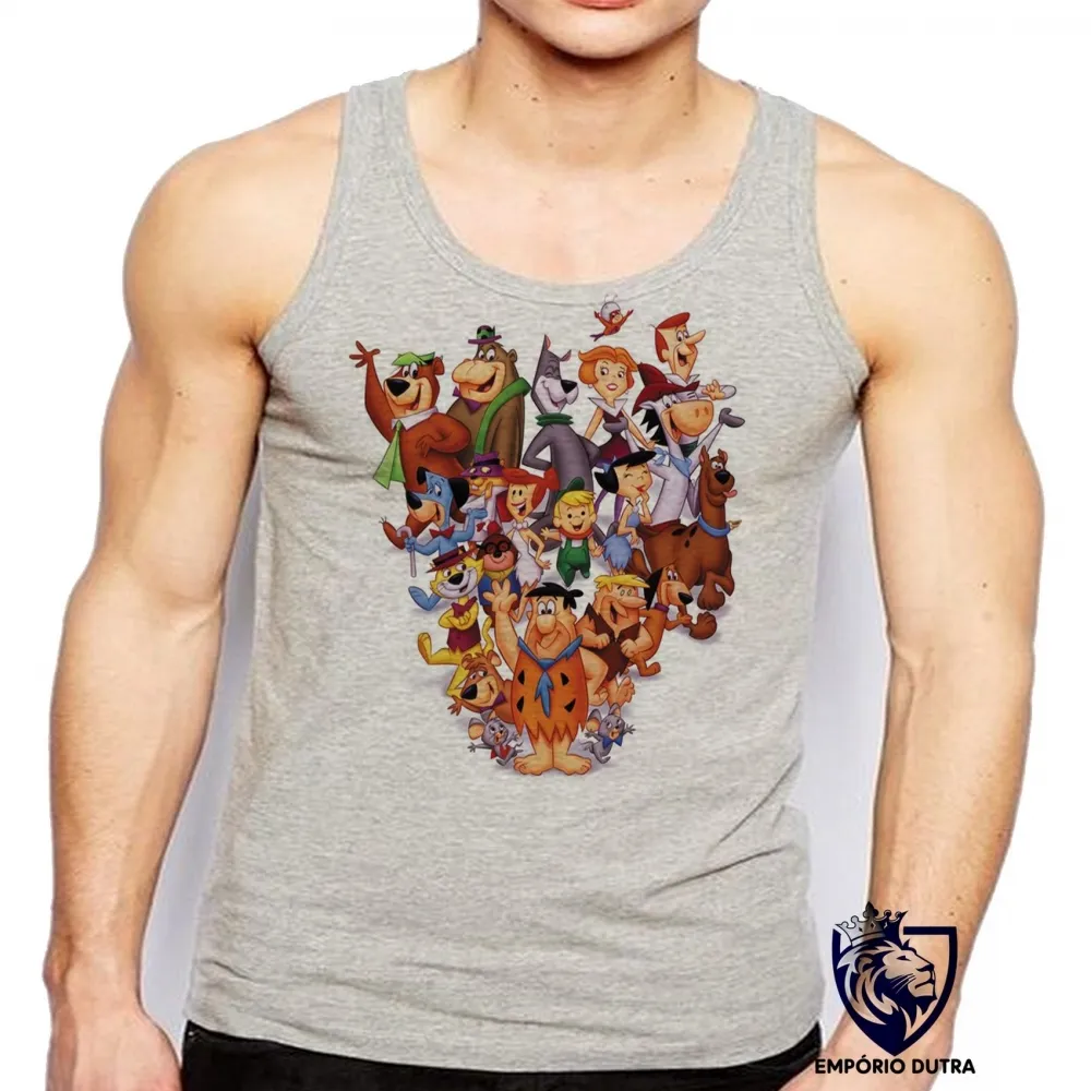 Camiseta Regata adulto ou infantil Hanna Barbera personagens desenho Imagem