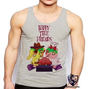 Camiseta Regata adulto ou infantil Happy Tree Friends spaguetti