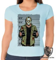 Baby look blusa Feminina Jason Voorhees vilão terror filme - Foto 2
