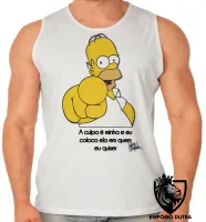 Camiseta Regata adulto ou infantil Homer Simpsons culpa minha coloco ela em quem eu quiser - Foto 2