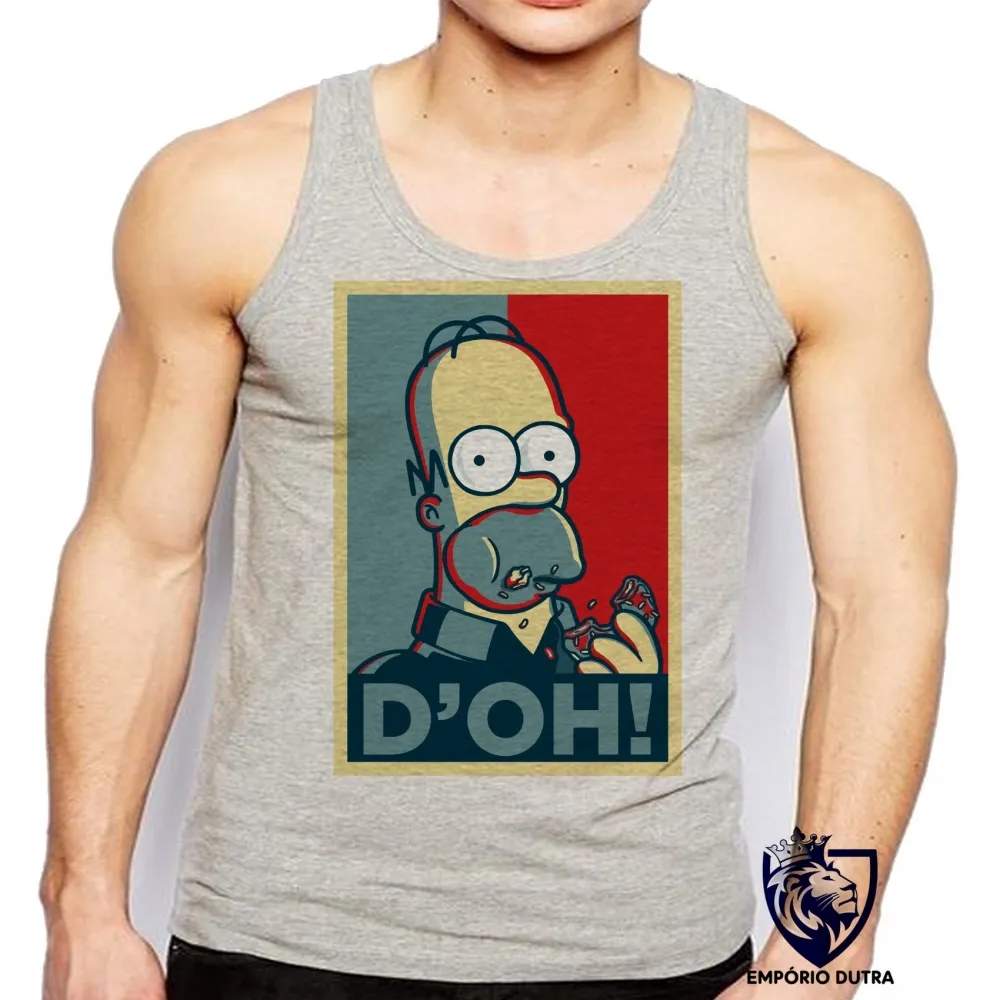 Camiseta Regata adulto ou infantil Homer Simpsons D'oh Imagem