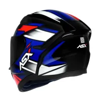Capacete ASX City Start Preto Azul Vermelho - Foto 2