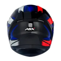Capacete ASX City Start Preto Azul Vermelho - Foto 3