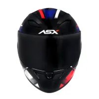 Capacete ASX City Start Preto Azul Vermelho - Foto 7